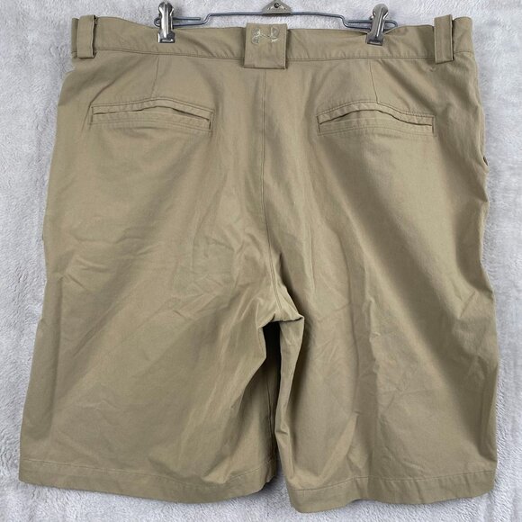 Under Armour Men's Khaki Shorts 38 Nylon Blend Flat Front - Picture 9 of 11